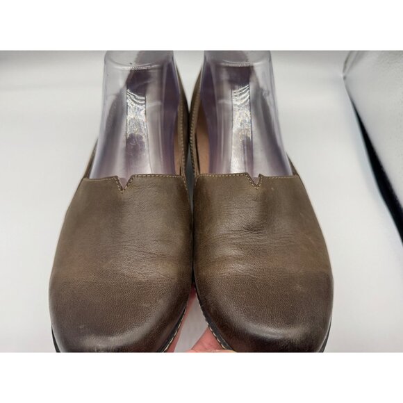Dansko Liliana Clog Slip On Shoes Women's 42/12 Brown Leather Wedge Hidden Heel - Picture 8 of 14